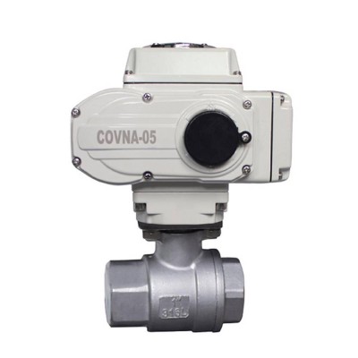 FNPT Threaded Two Ways Motorized Ball Valve Stainless steel 304 Modulating type 4-20mA